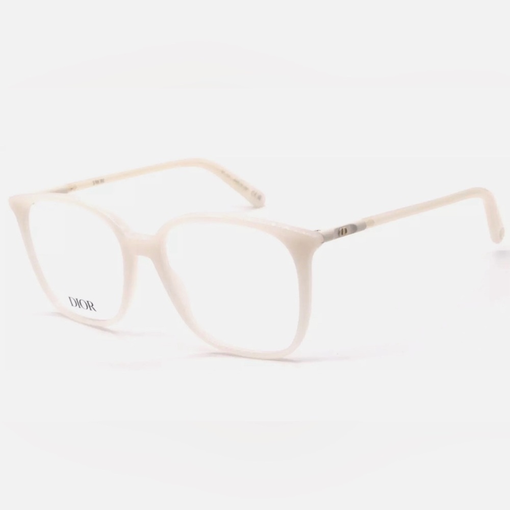 White Christian Dior Glasses with original box, case, and cloth.